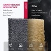 CAVEEM Estropajo corporal cuadrado para exfoliación profunda, 2 unidades