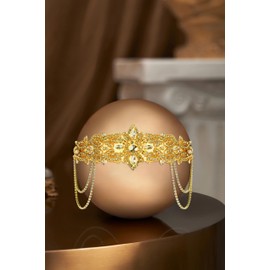 BABEYOND 1920s Flapper Headband Headpiece Roaring 20s Headband Chain for Women Vintage Hair Accessory