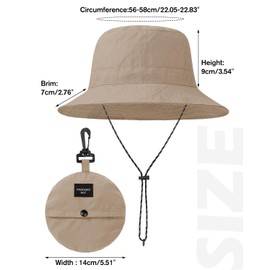 Century Star Waterproof Fishing Hats for Men Women Packable Bucket Hat UV Protection Sun Hat Summer Beach Hiking Hats Navy Blue One Size