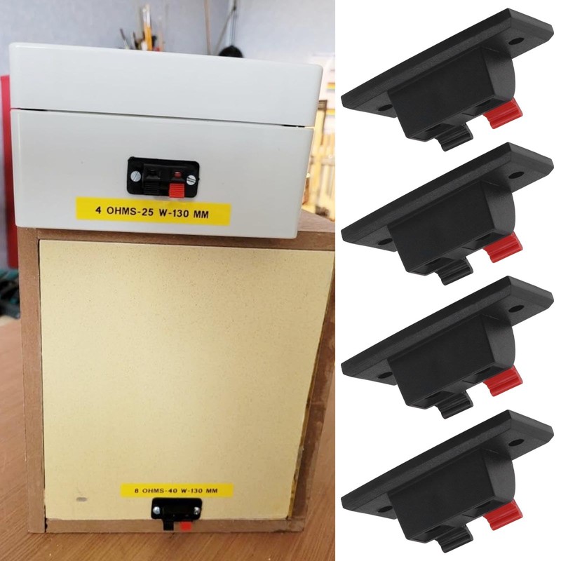 eMagTech 15PCS 2 Pin Speaker Terminal Block Pring Push Release