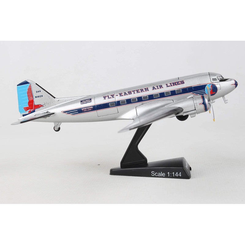 Daron Postage Stamp Eastern DC-3 1/144, Metal, Silver