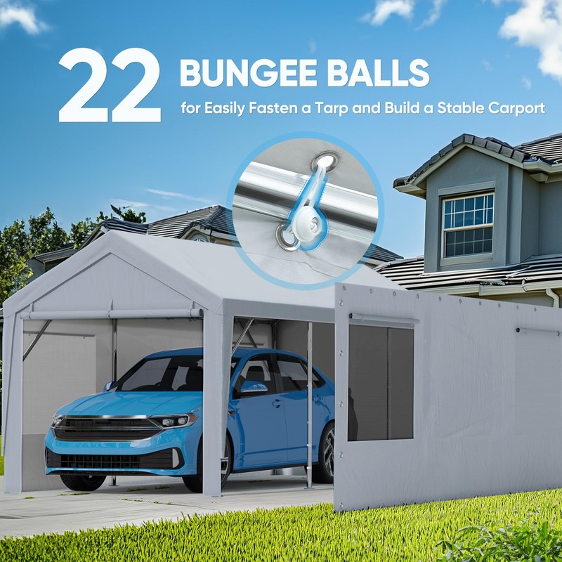 ADVANCE OUTDOOR Replacement Mesh Window Sidewall Tarp for 10/12x20 ft
