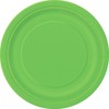 Lime Green Solid Round Paper Dinner Plates - 9" (Pack