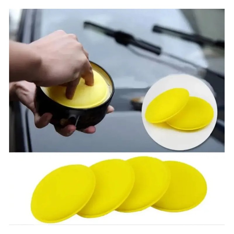 12 Esponjas Premium Extra Suaves Aplicadoras Cera Automotriz