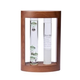 Chatani 333-S272GR Thermometer & Storm Glass, Green, H7.3 x W 4.9 x D 2.4 inches (18.5 x 12.5 x 6 cm), FunScience