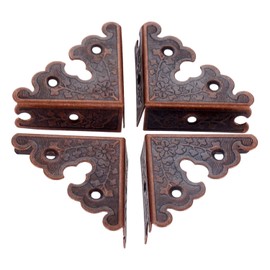dophee 4 piezas de protectores de esquina decorativos, cubiertas de seguridad para bordes estilo retro para marcos de fotos, álbumes, cajas de joyería, cajas de regalo, estuches de madera, mesas