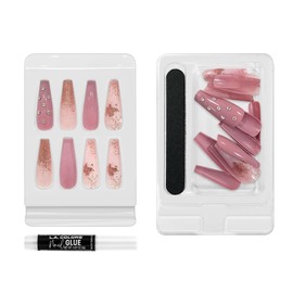 L.A. COLORS Lavish Nail Luxe Finish Nail Tip Kit (carded), Better Times CNT468