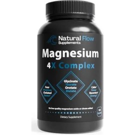 Natural Flow 4x Magnesio Complejo Quelado De Alta Absorción                                                                                           