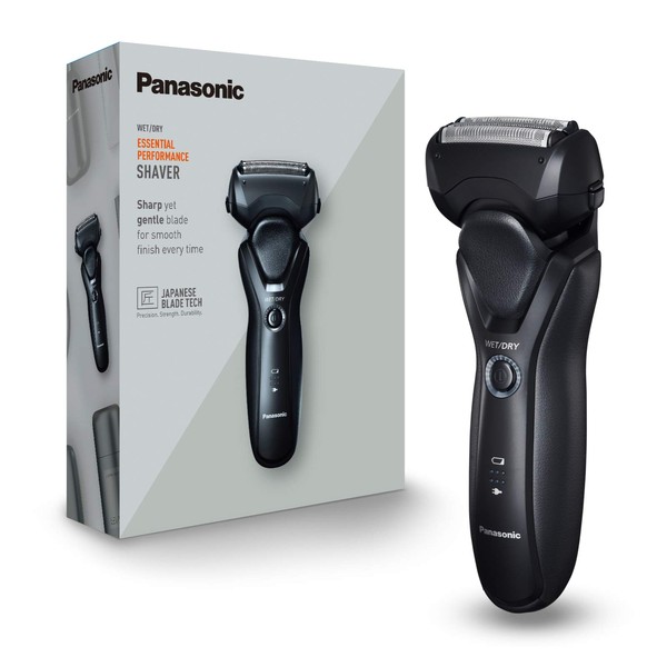 Panasonic Series 500 ES-RT37 Wet and Dry Men's Razor with 3 Blades for Fast and Precise Cut, Black