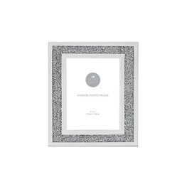 The Leonardo Collection LP45069 Photo Frame | Multi-Crystal | 1 Piece-5x7 Accessory, Silver