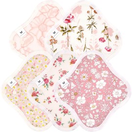 Nuance AESST-5P-V09 Cloth Napkins for Weeds, SS Size, Thin Set, Organic, Pastel Pink