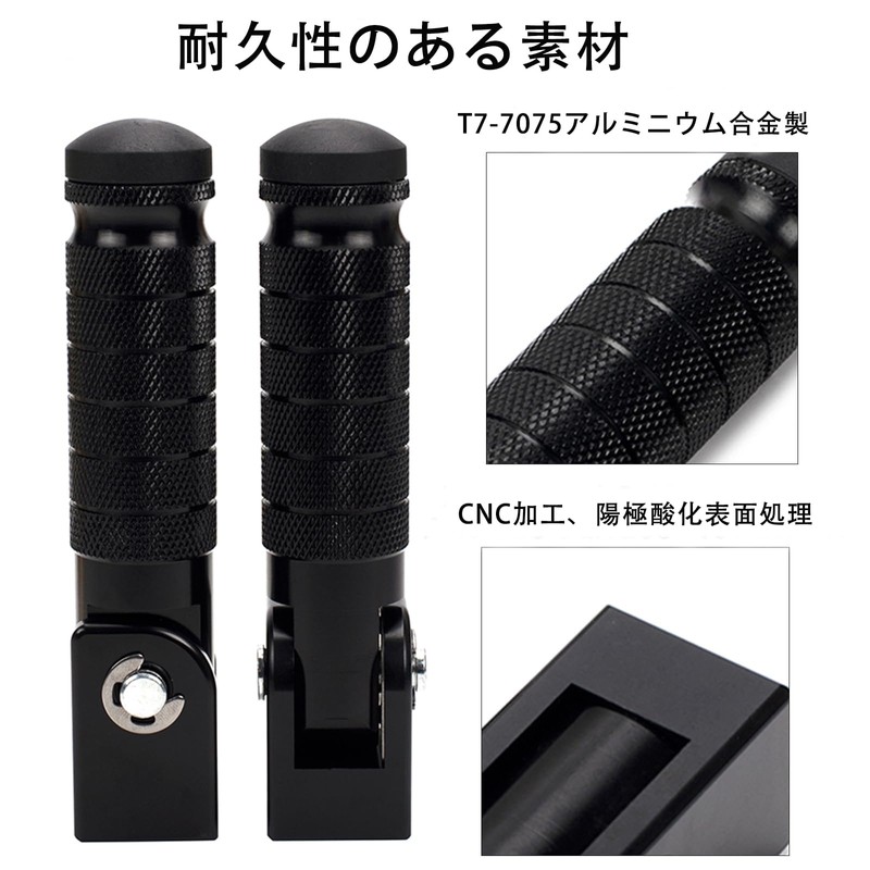 RACEAST M8 Motorcycle Footrest Folding Foot Step Pegs Left and