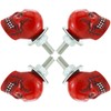 Temzzer Number Plate Screws Skull License Frame Fixings Trim Anti