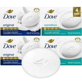 Dove Beauty Bar Soap Variety Pack - Sensitive & Original