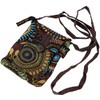 GURU SHOP Neck pouch, wallet, black, men/women, cotton, 17 x