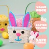 JOYIN 3 Pcs Easter Bamboo Baskets, Bunny Chick Carrot Baskets