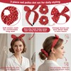 Red Polka Dot Headband and Hair Ties for Women 50s
