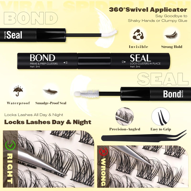 Lash Clusters Kit Natural Eyelash Clusters Kit with Cotton Band