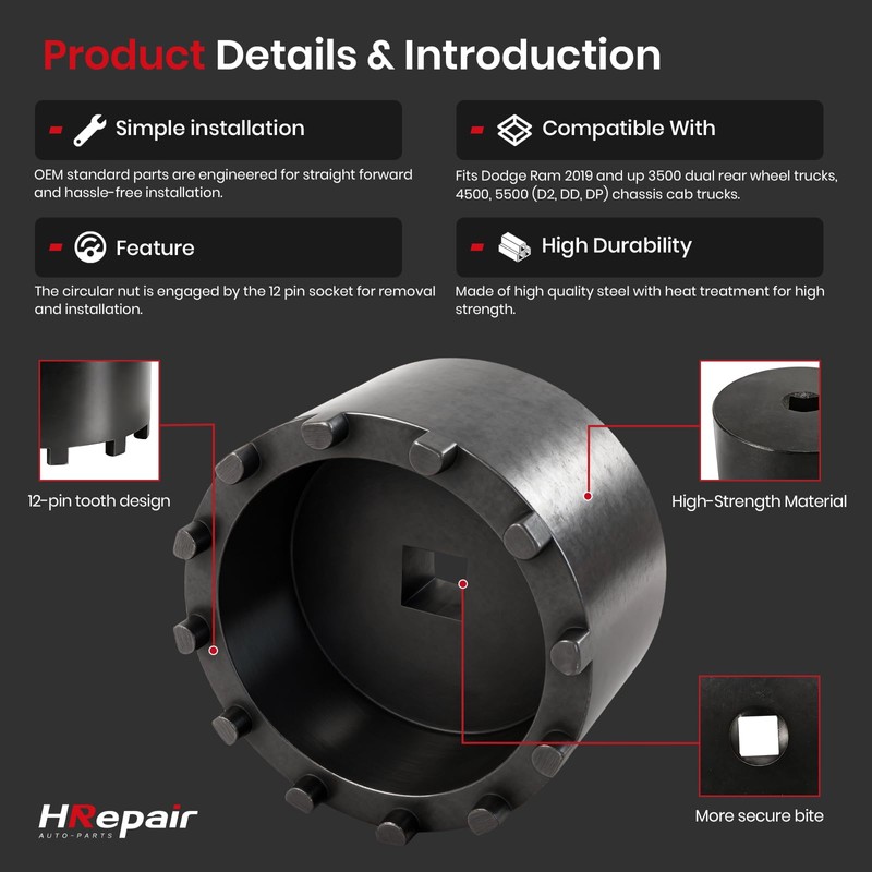 HRepair Axle Nut Socket fits for Dodge Ram 3500 4500