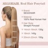 SEGOHAIR Ponytail Hairpiece Real Hair Extensions Braid 14 Inches (35