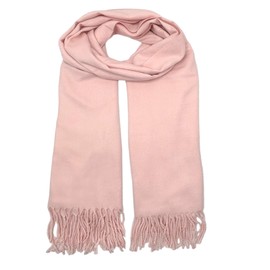 WESTEND CHOICE Ladies Scarves Pashmina Shawls and Wraps Large Scarf for Women Wedding Shawl Bridesmaid Stole Plain Winter Warm Scarves 200 x 70 cm (Light pink)