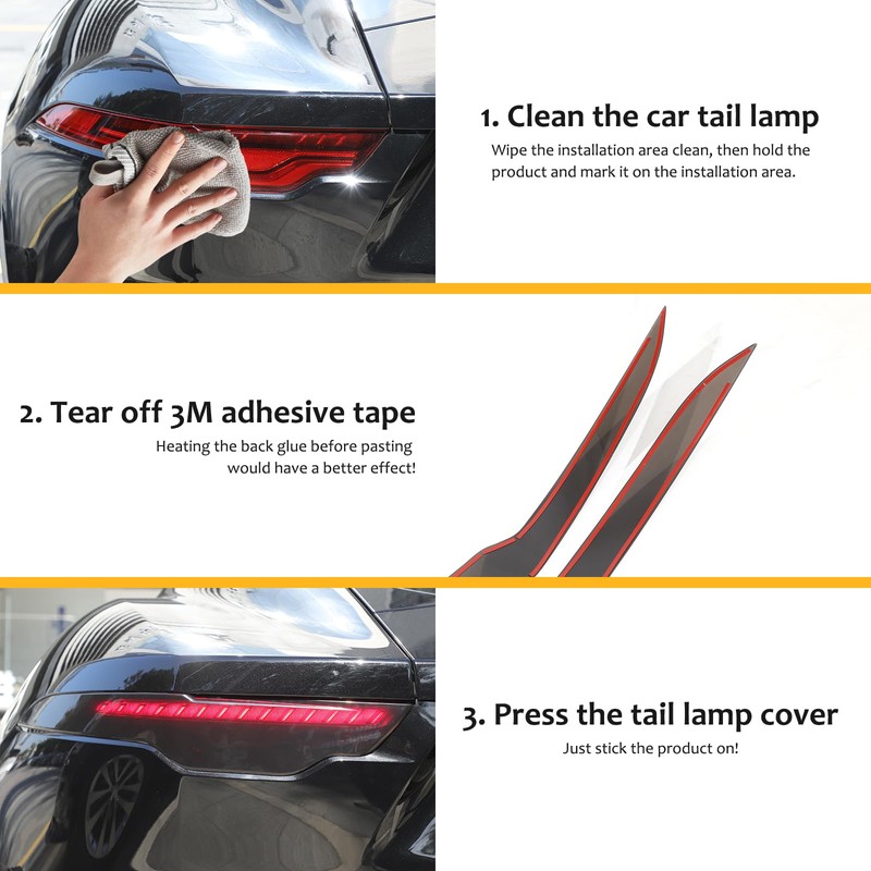 Daeiclru Car Tail Light Lamp Cover Compatible with Jaguar F-Type