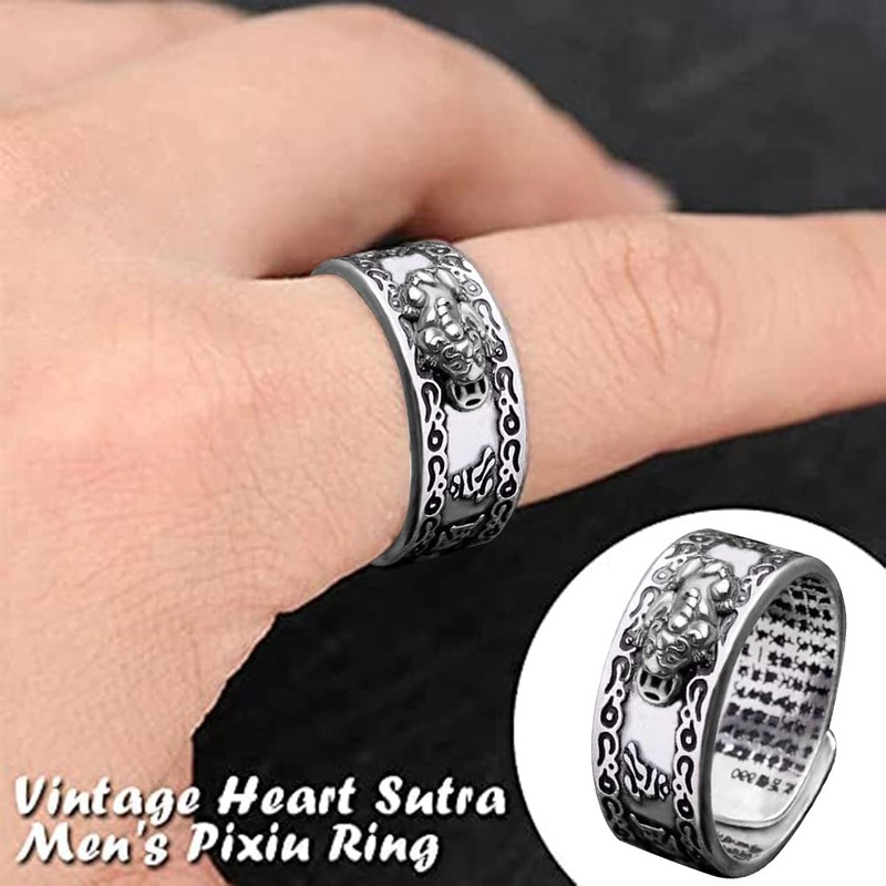 Feng Shui Pixiu Ring - Silver Adjustable Lucky Jewelry for