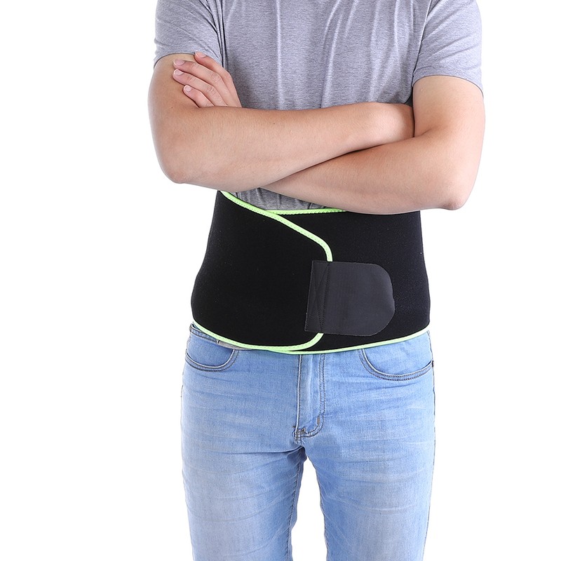 Compression Adjustable Sports Waist Brace Weigh Lifting Back Support Strap(Greeen