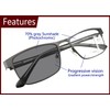 Circleperson Men Photochromic Reading glasses Light-sensible Sun readers Metal+plastic UV