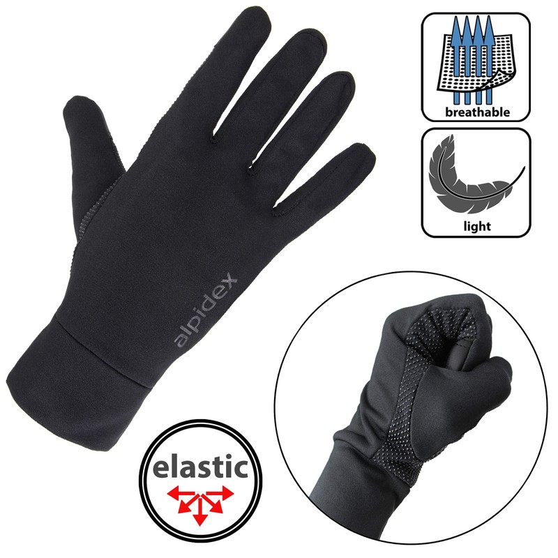 ALPIDEX Lightweight Sports Gloves Running Gloves Touchscreen Running Gloves Thin