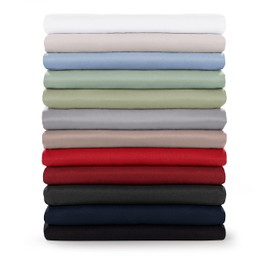 Blumtal Flat Sheet 160 x 275 cm - Easy care bed sheet made from soft, brushed microfibre fabric, without elastic, moonlight grey - grey