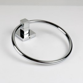 Wall Mounted Towel Holder Chrome - Stainless Steel Hand Towel Ring Bathroom Accessories 15-0102