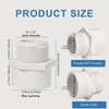 1.5 Inch Male Thread PVC Fittings White 2-Way PVC Pipe