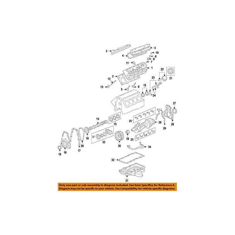 General Motors 12637683, Engine Valve Cover Gasket