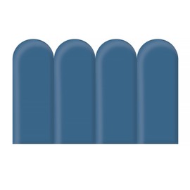 PINJIE Wall Padding for Kids with Autism, 4pcs Peel and Stick Headboard Upholstered Wall Panels, Nursery Decor Wall Padded, 3D Wall Stickers for Playroom, Dance Club (19.68''x7.87'', Dark Gray Blue)