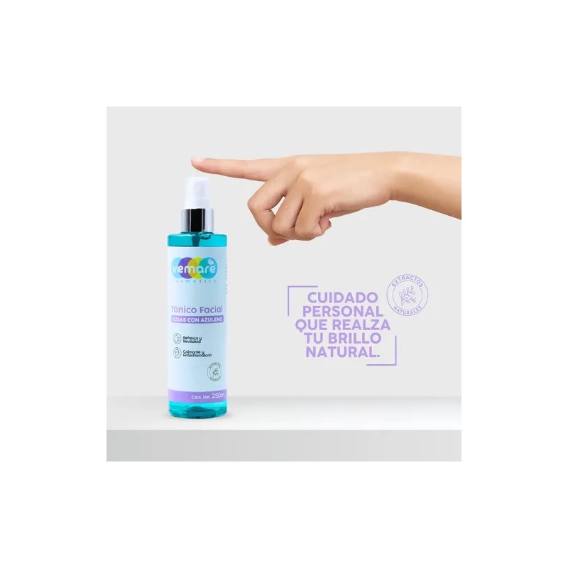 Tónico Facial De Rosas Y Azuleno Vemare Piel Sensible 250