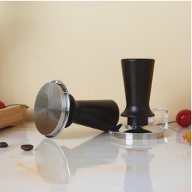 Coffee Tamper 58mm - Professional Stainless Steel Espresso Tamper for 58mm Portafilter, Heavy Duty Barista Hand Tamper with Non-Slip Grip