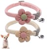 XS Dog Collar with Bell and Flower, 2 Pack Puppy
