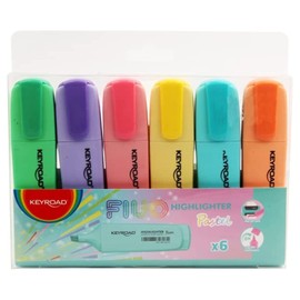 Keyroad Highlighter Flue Pastel 6 pcs KR972174-multicolor