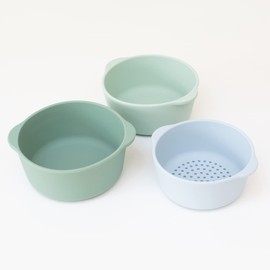 Inspire My Play - 3 x Nesting Bowls and Sieve - Perfect for Sensory PlayTray - Sensory Bin Accessories - Special Education Classroom Supplies - Montessori Education Toys