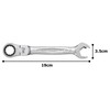 Tone Oscillating Quick Ratchet Glasses Wrench RMFQ-17 Double Side Width