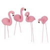 4 Pcs Pink Flamingo Garden Statue Fine Details Stylish Vivid