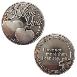 Adornment Coin Commemorative Love Coin Love Words 'I Love You More Than I Can Say'Romance Couple Collection Art Gifts Souvenir