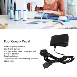 Foot Control Pedal sewing machine foot control pedal 3.5in Wide UK Plug 220V Easy Mounting Plastic Sewing Control Pedal sewing machine pedal for Repair nan