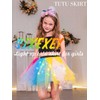 Sixexey Girls Light Up Tutu Skirt LED Rainbow Tulle Skirt