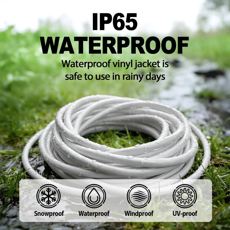 3 FT 12 Gauge Extension Cord Outdoor, Heavy Duty Weatherproof
