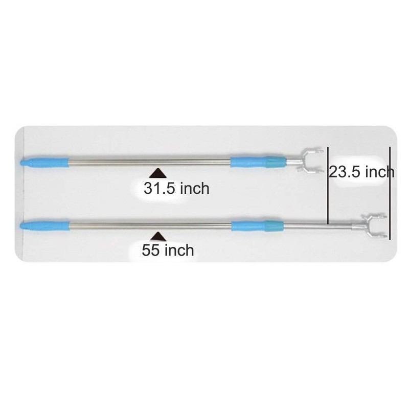 Long Reach Closet Pole with Hook 55" Long Reach Sticks