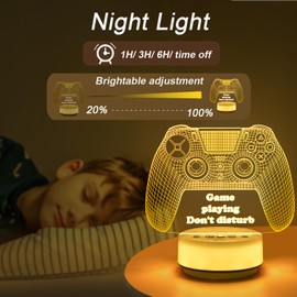 MTDYHY New Gamepad Illusion Light, LED Game Night Light with Remote Control, 14 Colors Changing and Adjustable Mood Lights, Christmas Gift for Friends, Birthday Gift for Kids