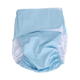 Adult Cloth Diaper Underwear High Absorption Reusable Leak Proof Incontinence Protection Nappies for Men Women Light Blue