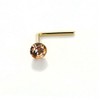9ct Yellow Gold Rose CZ 2mm Nose Stud